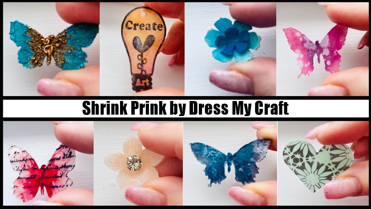Shrink Prink from Dress My Craft | 10 Techniques with Shrink Film to create embellishments