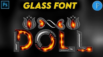 Glass font editing how to make glass font name step by step pixlab Ps cc glass font |Zarraq Creation