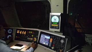Night time Driver activity on cab with 120 km/PH speed at WAP 7 II Railway Tube II