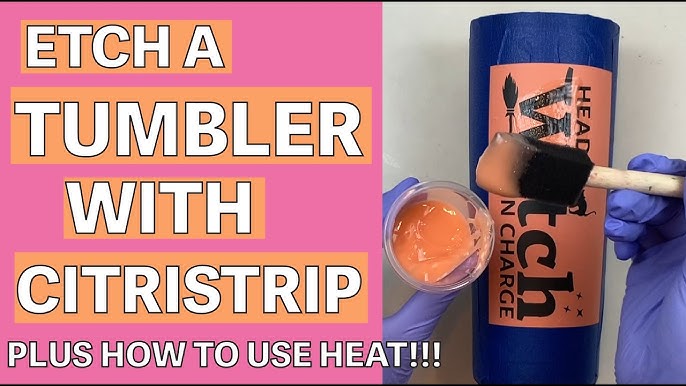 Etching Tumblers with CitriStrip + Tips for Intricate Designs! 