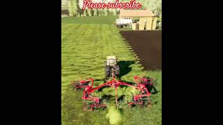 Grass Cutting And Making Hay Bale's #fs19 #fs25 #satisfying