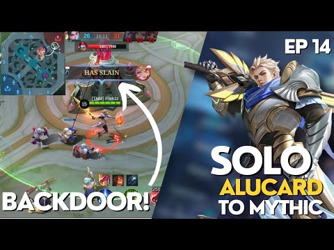 THE ULTIMATE BACKDOOR! SOLO ALUCARD ONLY TO MYTHIC Ep 14 | Mobile Legends @iFlekzz