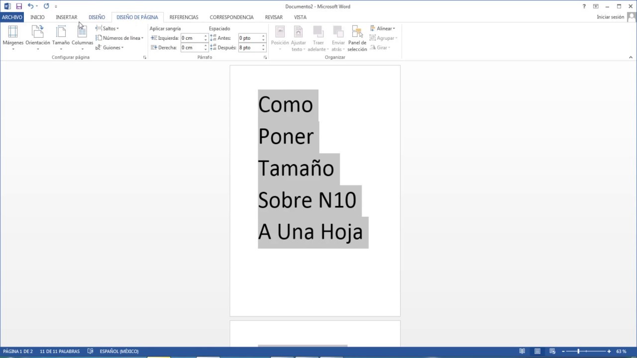 Como Poner El Folio En Horizontal En Word
