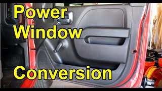 HOW TO] Convert Manual Crank Windows to Power Windows - 2016 Silverado W/T  - YouTube