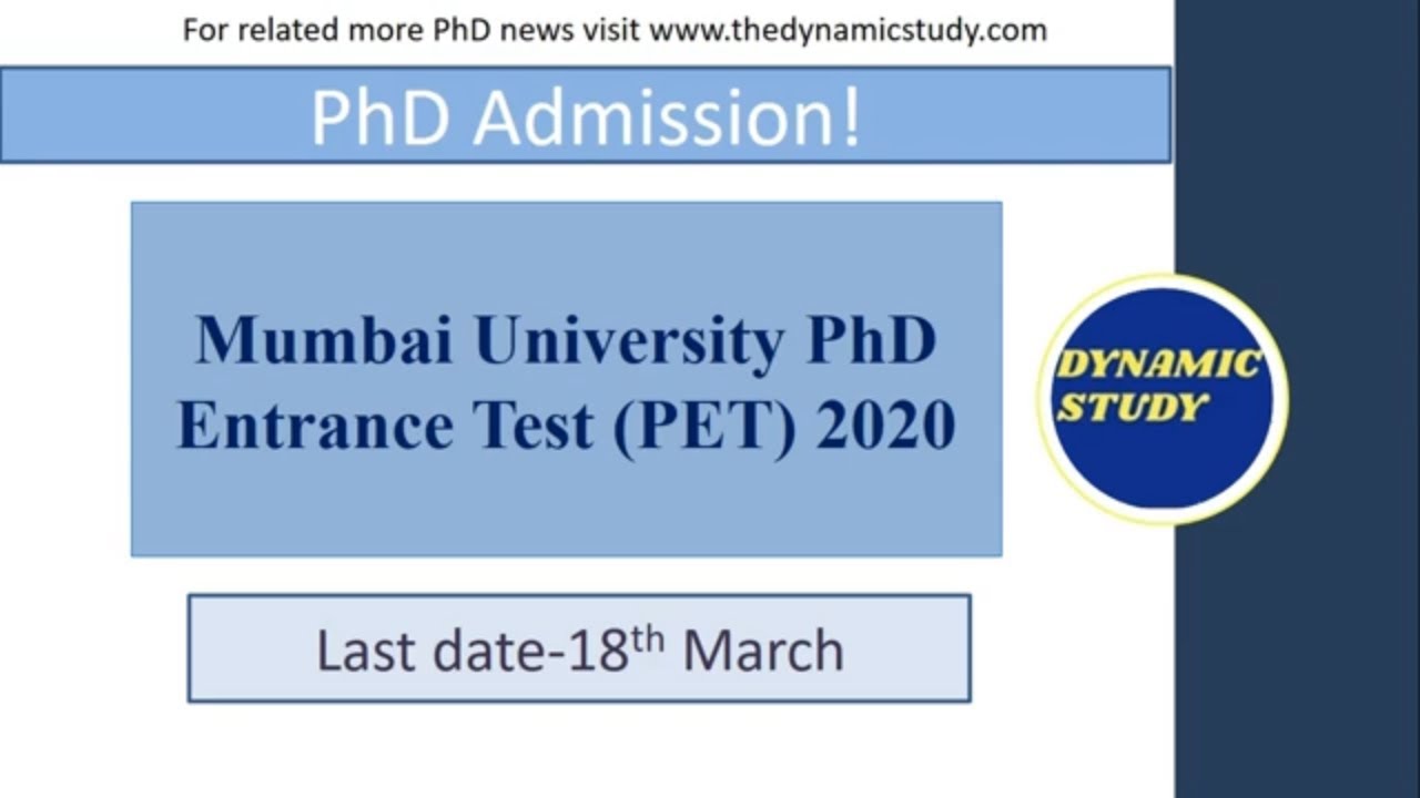 phd entrance exam mumbai university