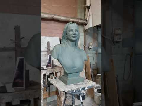 Глиняная модель для бронзового бюста. Художественное бронзовое литьё. Скульптор Валерий Утешев