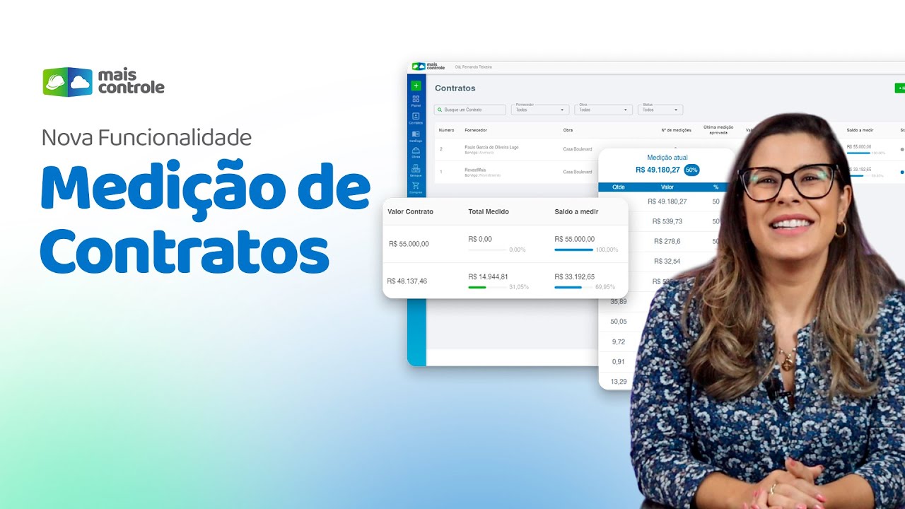 Nova funcionalidade: Medição centralizada de contratos no Mais Controle