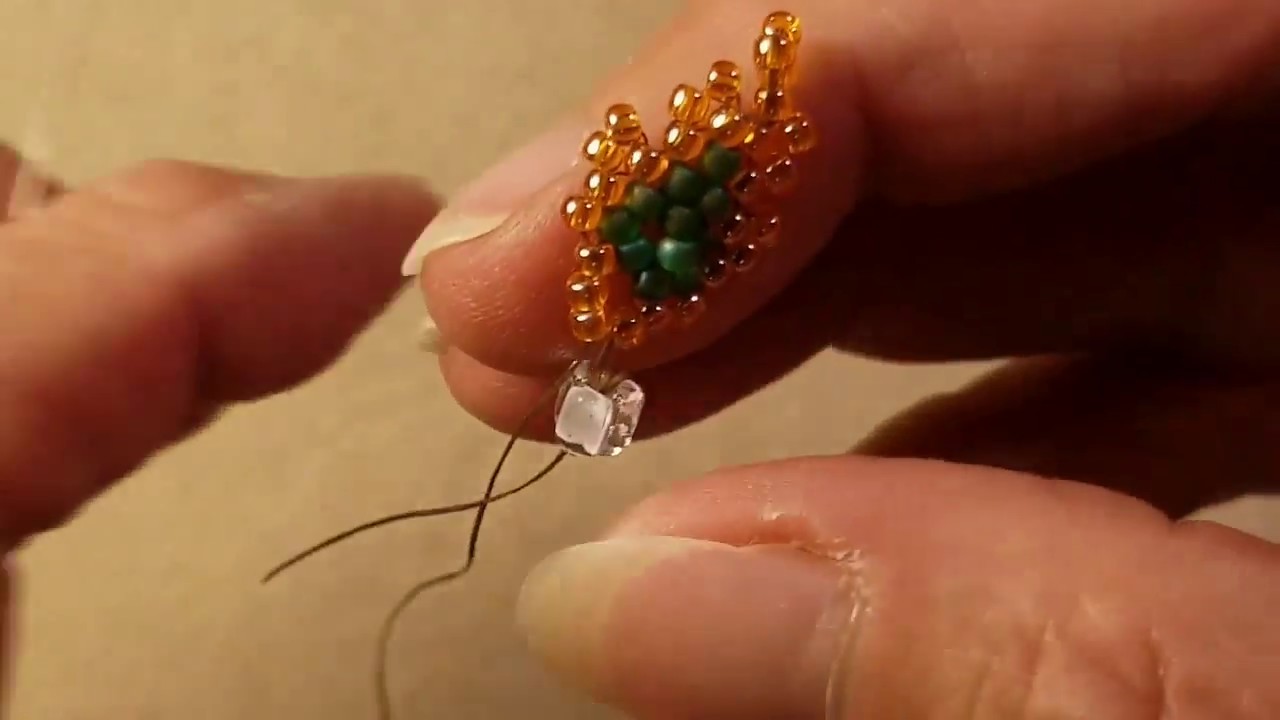 Beaded Autumn Leaf Components for Jewelry Design