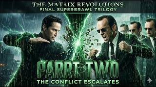 Matrix Eevolutions  - Neo vs Agent Smith | Mid-Air Superbrawl: Neo vs. Smith (Part 2) ⚡#keanureeves