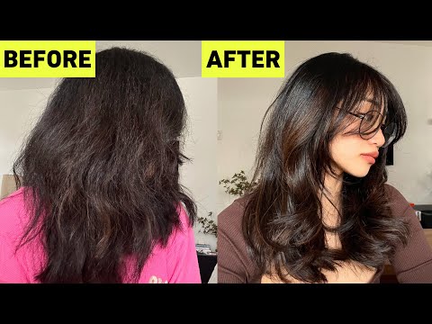How To Style Curtain Bangs and Tame Frizzy Hair Like HAIR STYLISTS!