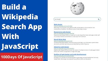 How To Build A Wikipedia Search App With Javascript | 100 Days of JavaScript