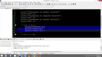 Curso de programación ordenar tres numeros...condicional if