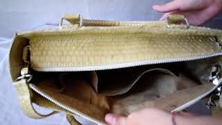 Celebrity Genuine Python leather ocher bag Real snake skin designer medium  handbag Net Worth