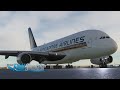 Microsoft Flight Simulator Airbus A380 from Changi WSSS to Kuala Lumpur WMKK