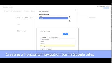 Creating a horizontal navigation bar in Google Sites