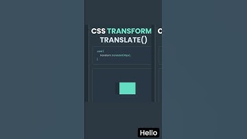 CSS Transform-Translate() Property: #programming #javascript #css #html #html5#coding#webdevelopment
