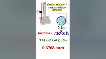 Circular column of concrete volume kaise nikale #circular #column #concrete #civilsitework #shorts