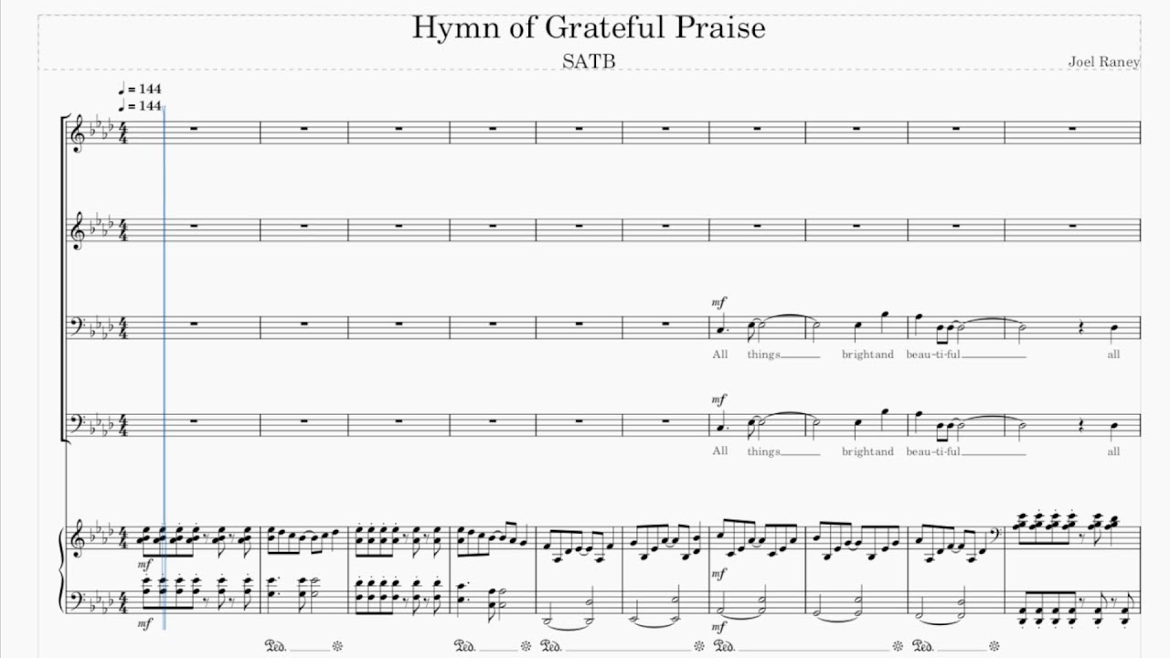 Hymn Of Grateful Praise - Piano Accompaniment| SATB Choir Rehearsal ...