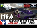 iRacing Porsche GT3 Adelaide Guide - 1:16.6 - Porsche 911 992 R Adelaide Track Guide