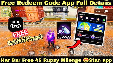 Stan app Ab 45Rs Free😍 | Stan App Free Fire Redeem Code | Stan App Se Free Fire Redeem Code Kaise Le