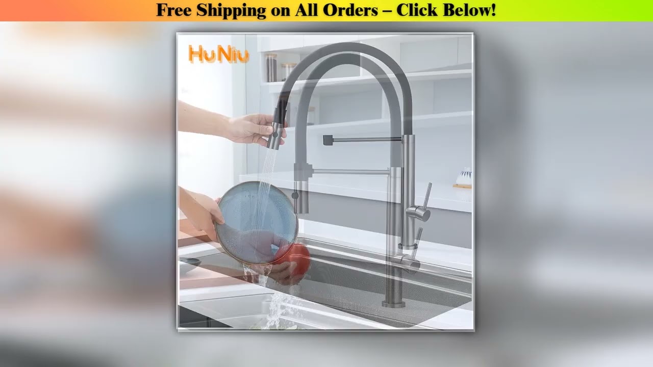 Kitchen Faucet Sink Faucets Rubber Pull Down Stream Sprayer Taps Stainless Steel 304 Rotatable