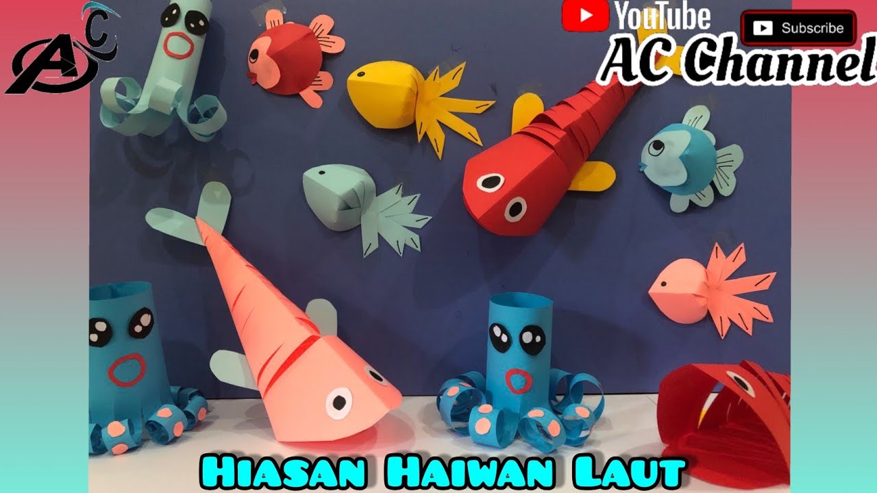 Cara mudah Membuat Origami Haiwan Laut Dari Kertas YouTube