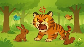 Moral Story for Kids – The Gentle Deer and the Angry Tiger | Jungle Animal Tale