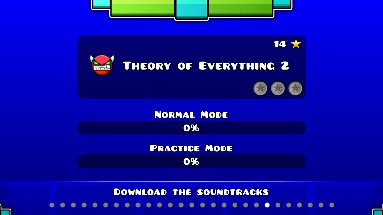 Toe2 Theory of Everything 2 Full Version (3 coins) Geometry Dash Full ...
