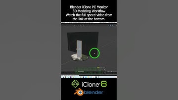 Blender iClone PC Monitor 3D Modeling Workflow #blender #iclone #3dmodeling #monitor #demo #tutorial