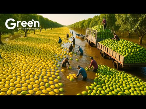 How Millions Tons of Mangoes Are Processed - Amazing Mango Farming For Fresh & Juice Let's Dive In!