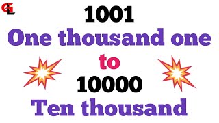1001 to 10000 numbers ll 1001 One Thousand One to 10000 Ten Thousand Numbers ll 1001 to 10000💥😎