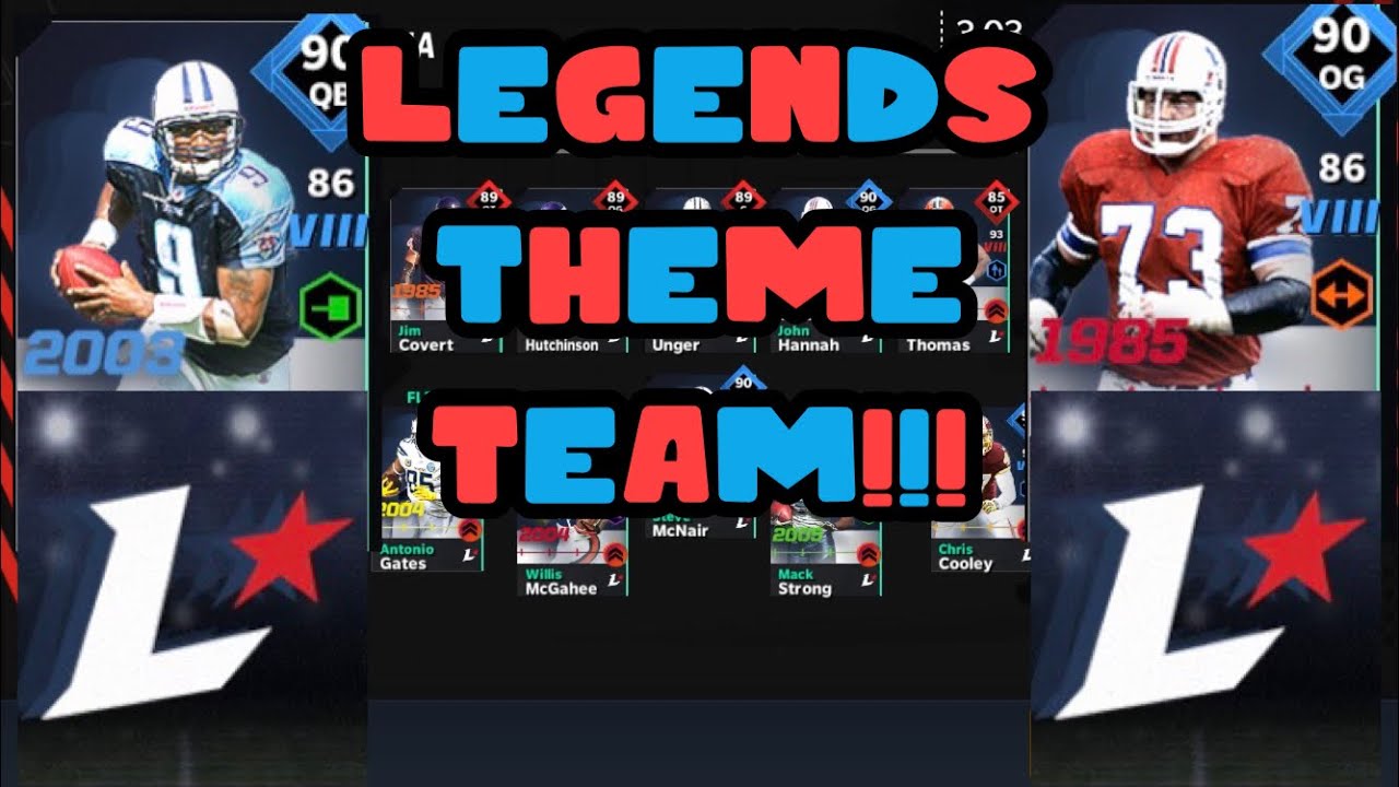 FULL LEGENDS THEME TEAM!!! RARE LEGENDS + ARENA GAMEPLAY!!! - Madden Mobile 21