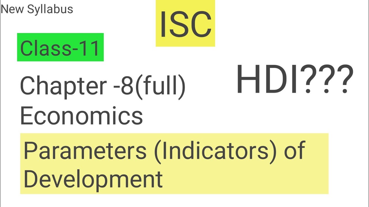 Chapter 8 full Parameters indicators Of Development class 11 