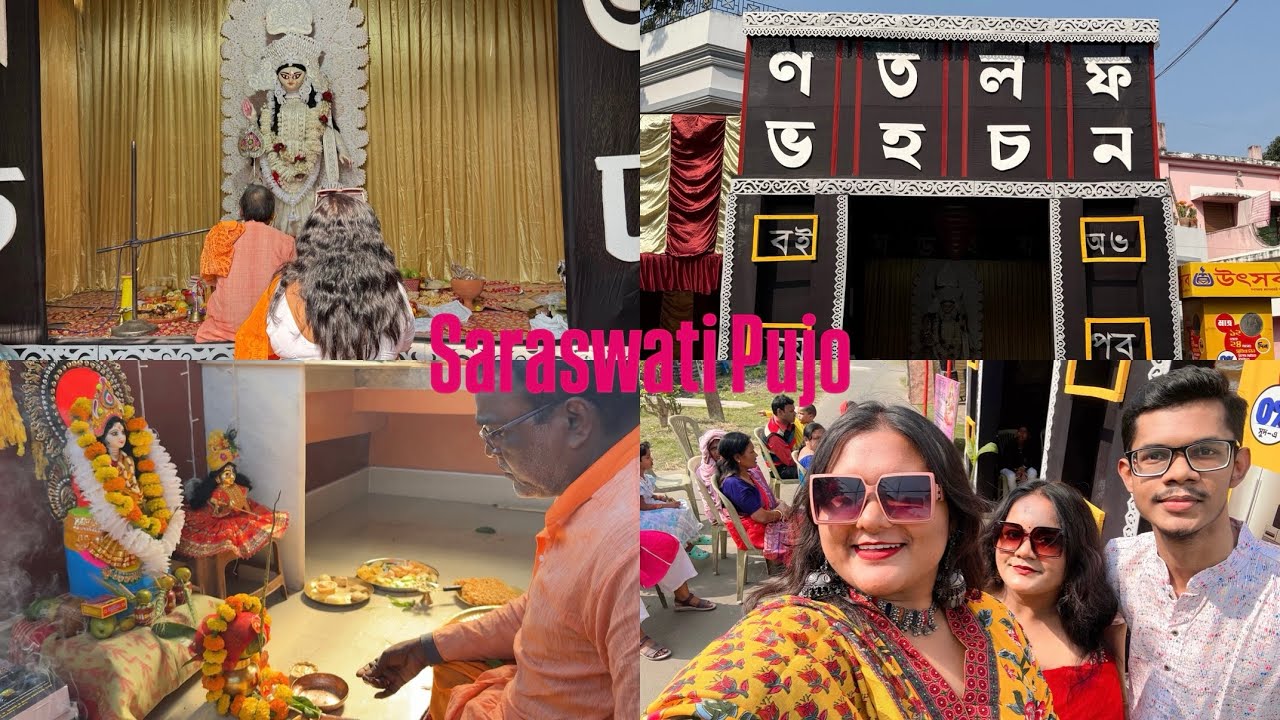 Saraswati Pujo Vlog ❤️🧿