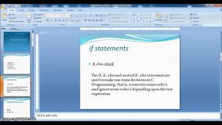 Conditions and Loops, If statements example in Code Blocks...