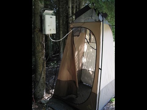 Camp Shower with Unlimited HOT Water - YouTube