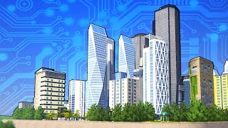 I Built a TECH UTOPIA in Cities Skylines screenshot 2