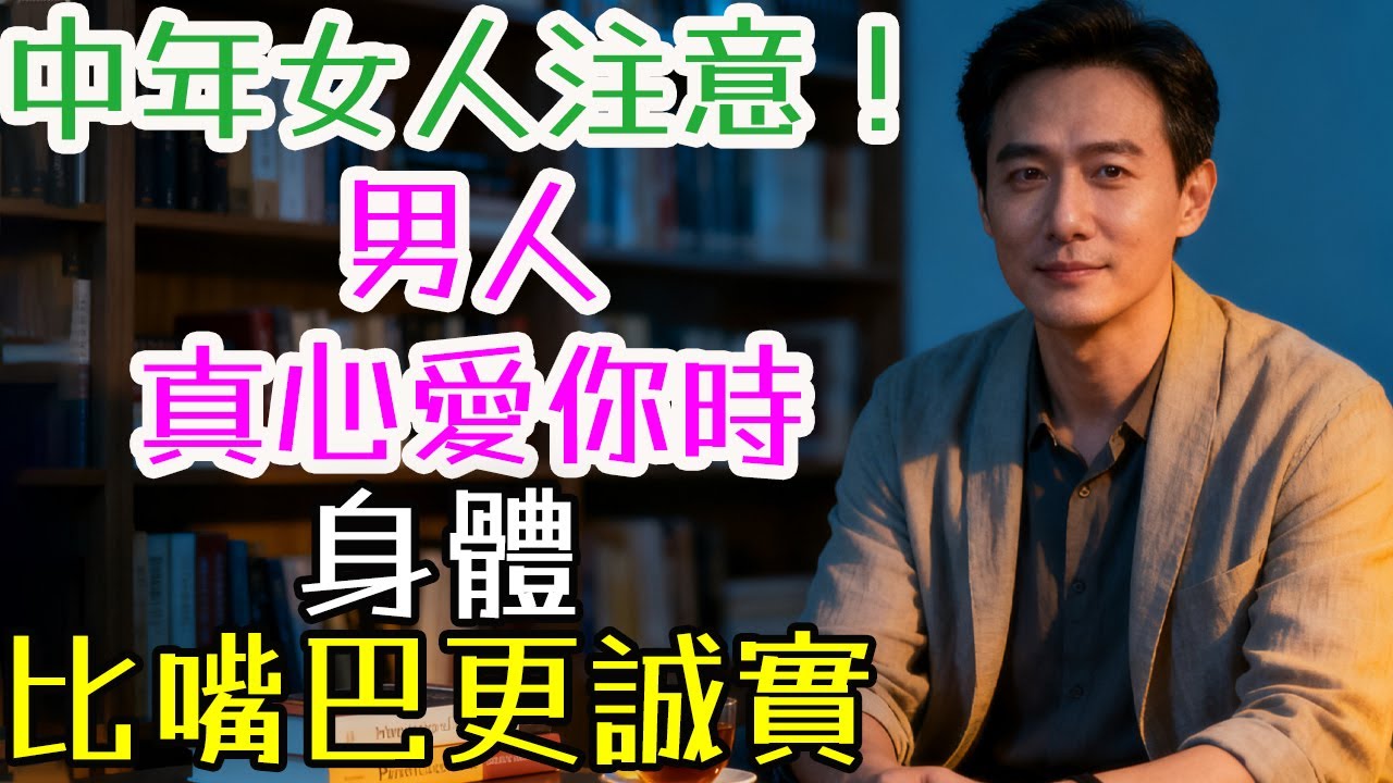 中年女人注意！男人真心愛你時，身體比嘴巴更誠實。#中年女人 #男人 #真心 #愛 #身體 #誠實 #嘴巴 #騙 #現實 #撒謊 #靠近 #眼神 #動作 #細節 #本能 #反應 #話不多 #