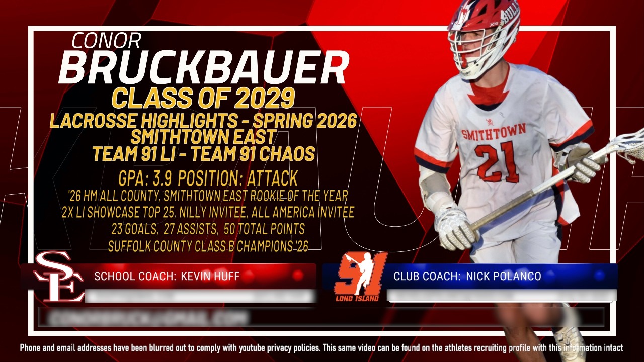 Conor Bruckbauer - Lacrosse Highlights - Spring 2026