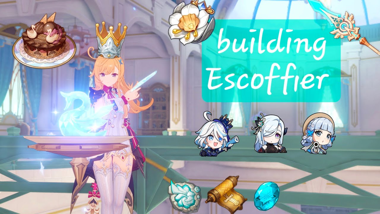 Строительство Эскофье + притягивание + испытание в бездне | уютный геймплей Genshin