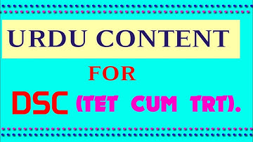 AP DSC classes in URDU||Urdu Content||Sgt Urdu Content.