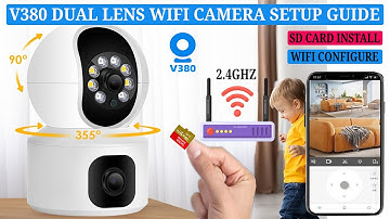 V380 Indoor Dual Lens Camera: Mobile App Setup, WiFi configure,, SD Card & Recording setup tutorial