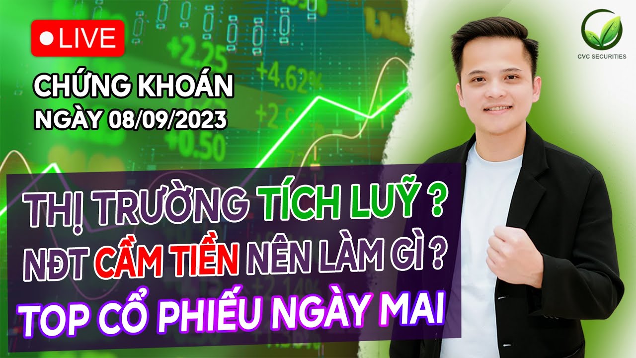 🔴Chứng khoán hôm nay | Nhận định thị trường 8/9/2023: NĐT cầm tiền nên làm gì ?