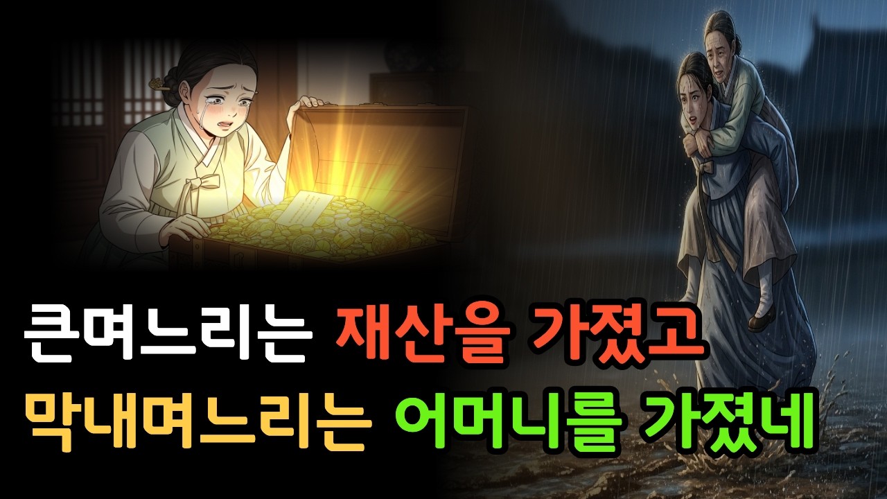 큰며느리는 재산을 갖고 나는 인생을 가졌다 과연 결과는/옛날이야기/야담 만담/노후지혜/삶의통찰/효도/인생의미