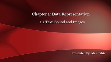 1.2 TEXT, SOUND AND IMAGES