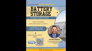 Battery Storage Webinar