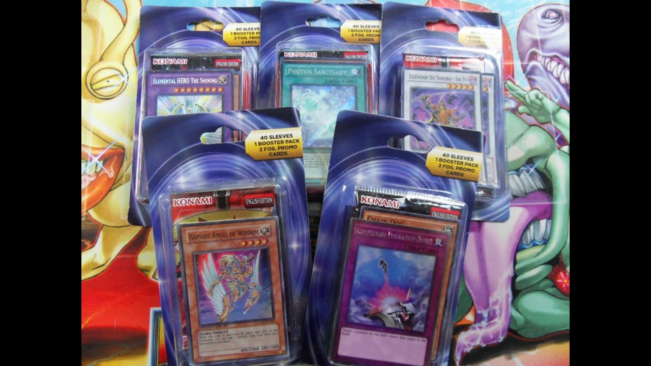 Mystery Yugioh Blister Pack! 40 Sleeves 1 Booster Pack & 2 Foil Promo