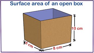Surface area of an open box