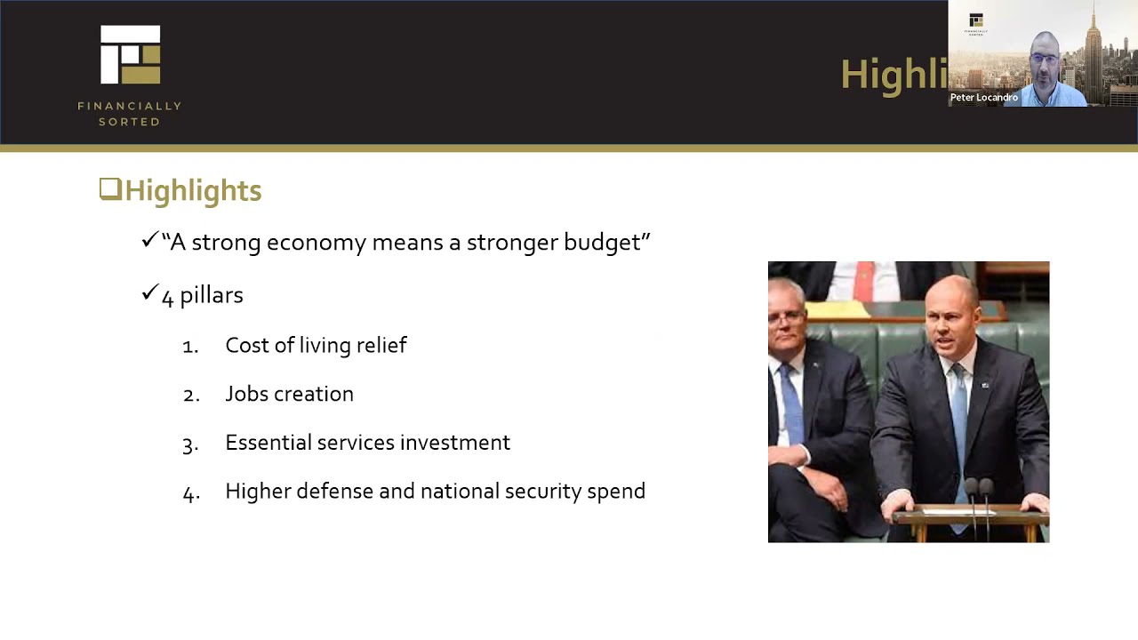 Federal Budget 2022/23 Webinar - Financially Sorted