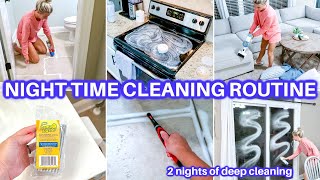 🌙NIGHT TIME DEEP CLEAN WITH ME | AFTER DARK SPEED CLEANING MOTIVATION | RELAXING CLEANING ROUTINE